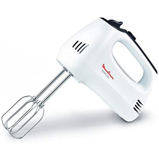 Moulinex Quick Mix Hand Mixer, 300 Watts, White, Plastic, Hm310127