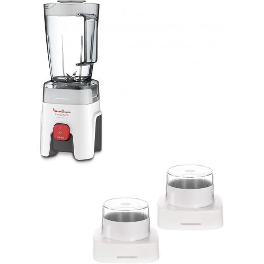 Moulinex genuine blender with grinder and grater, 1.75 liter, 500 watt, white - lm242b25