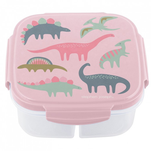 Stephen Joseph, Snack Box with Ice Pack, Pink Dino