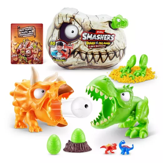 ZURU Smashers Dino Island T-Rex Battles Figure Set