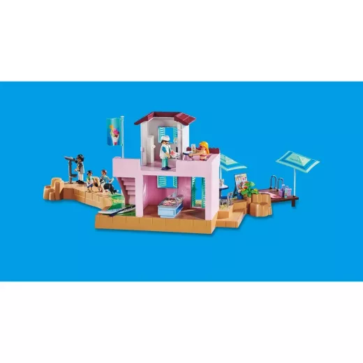 Playmobil Waterfront Ice Cream Shop, For Children Ages 4+