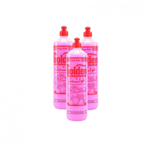 Golden pink dishwasher liquid Pink 1 litter, 3 Packs