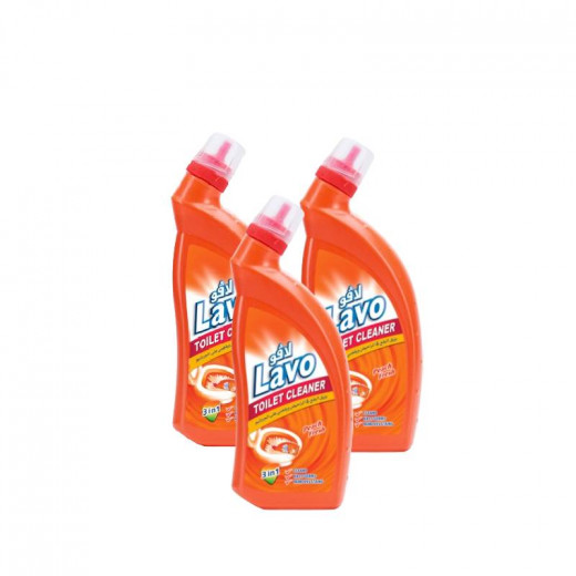 Lavo Toilet Cleaner Peach Fruit, 3 Packs 500 ml