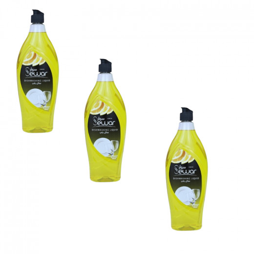 Sewar dishwasher liquid Yellow, 3 PACKS 900 ml