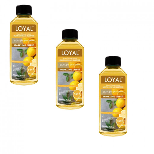 Loyal Super Concentrated, Multi Super Cleaner, Sparkling Citrus, 3 PACKS