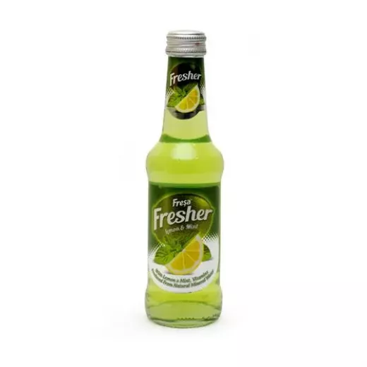 Fresher Sparkling Fruit Drink - With Vitamins, Lemon & Mint, 250 ml