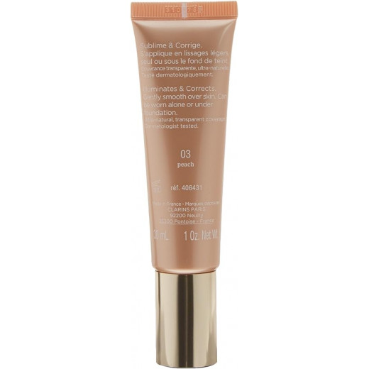 Clarins Instant Light Radiance Boosting Complexion Base - 03 Peach, 30 Ml,