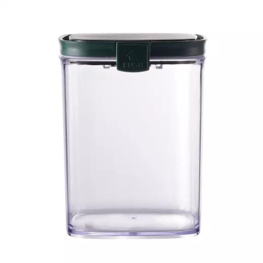 Square Airtight Food Container Jar 1.5 L Green