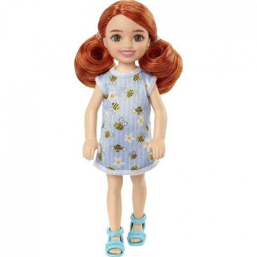 Barbie Chelsea Red Hair Doll With Bee Print Dress