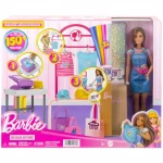 Barbie Make and Sell Boutique Playset with Brunette Doll, Foil Design Tools, Clothes and Accessories