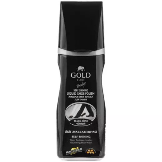 Goldcare automatic shine liquid shoe dye, black, 75 ml, plastic