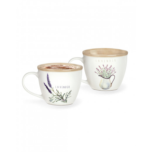 Madame Coco Lavender Plaine 2 Pieces Mug Set