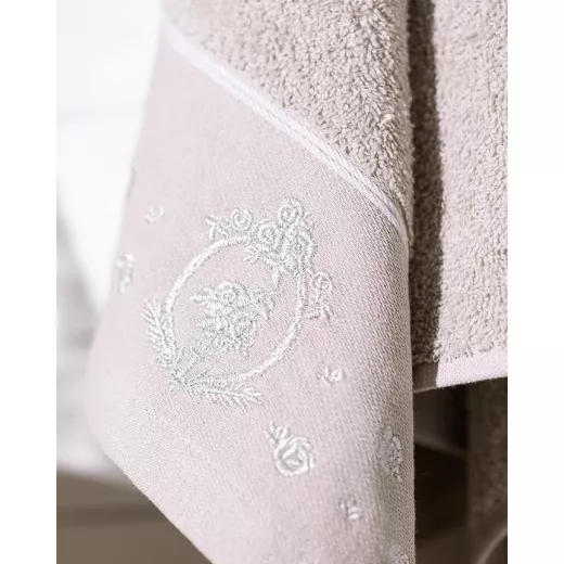 Madame Coco Gauthier Embroidered Face Towel Beıge