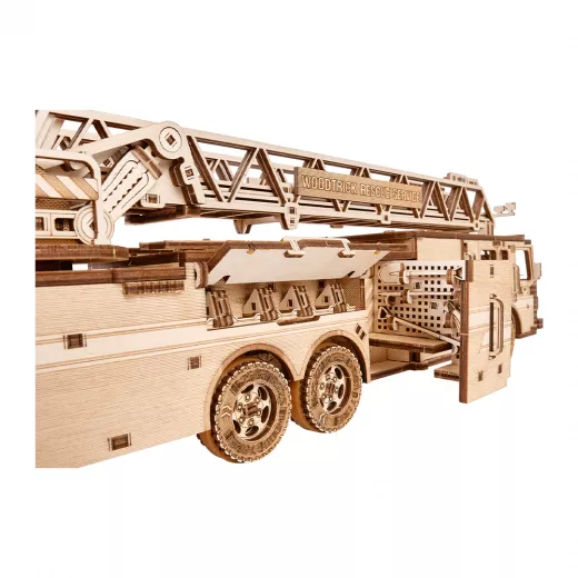 Wood Trick Rescue Firetruck Wooden 3D Puzzles for Adults and Kids to Build