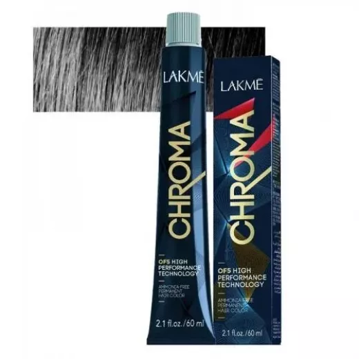 Lakme Ammonia Chroma Free Permanent Hair Color 1/00 Black 60ml