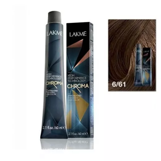 Lakme Chroma Ash Chestnut Dark Blonde Cream Hair Color 6/61