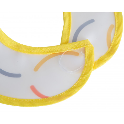 BabyJem Double Sided Resistant Bib SmileyFace Yellow