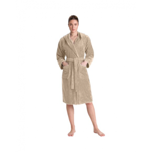 Cannon Plain Unisex Bathrobe (1 Piece), 100% Cotton, M, Linen