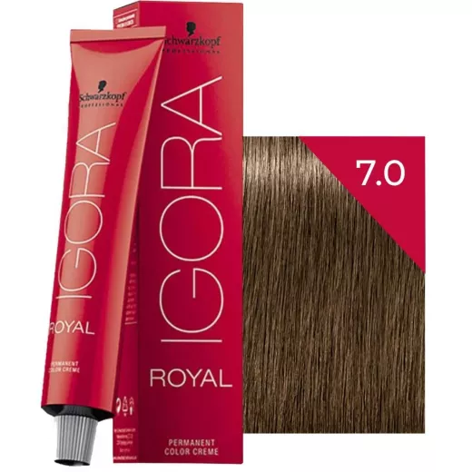 Schwarzkopf Professional Igora Royal Permanent Cream 7.0 Medium Blonde