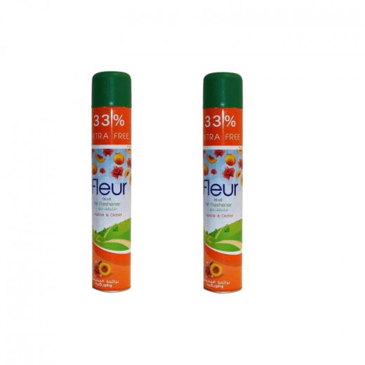 Fleur Air Freshener Apricot & Orchid, 400 Ml, 2 Bottles