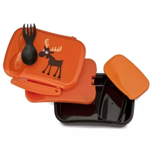 Carl Oscar N'ice Box - Lunch box with cooling element for children - Orange-Moose - 17 x 12.5 x 6.3 cm