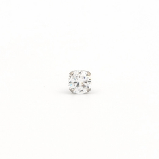 Studex Stainless Steel Prong setting with 6MM Cubic Zirconia to use as Ear Piercing Stud