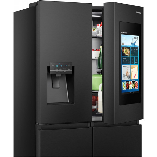 Hisense RQ759N4IBU1 Pure flat Cross Door Smart Refrigerator with Touch Display Water and Ice Dispenser, Metal Cooling