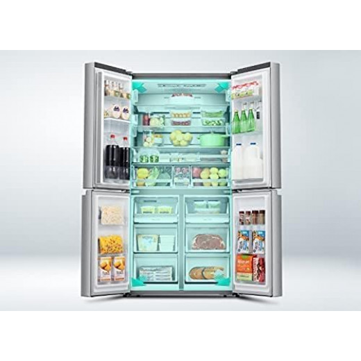 Hisense French Door Refrigerator 749 Liters Digital Control Silver Model RQ749N4ASU