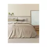 Madame Coco Cher Double Printed Duvet Cover Set - Beige