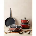 Madame Coco Titanium Professional Cookware Set 7 Pieces - Red