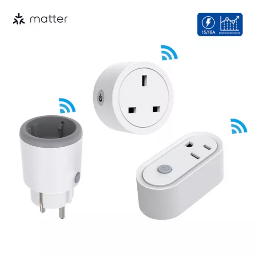 Moes Smart Plug Matter WiFi Socket Timer Outlet Power Monitor