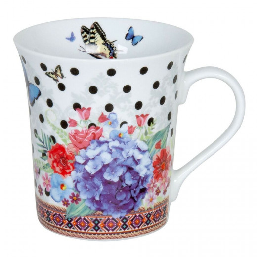 Könitz Viva la Vida Dots Mug Coffee Mug Porcelain Colorful Flowers 410ml