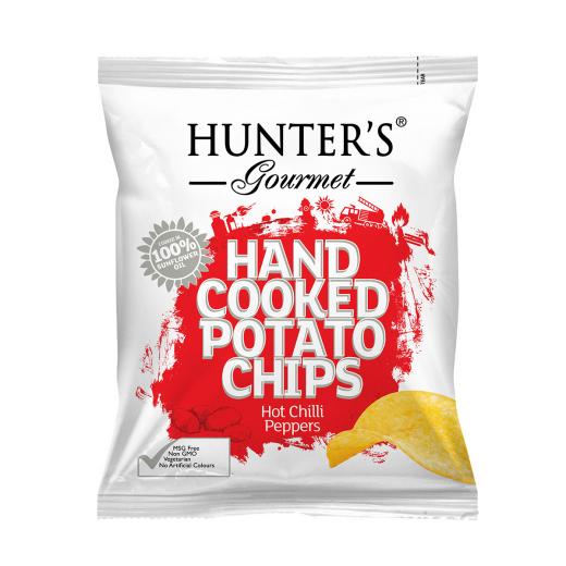 Hunter’s Gourmet Hand Cooked Potato Chips – Classique Range™ – Hot Chilli Peppers (40 gm)