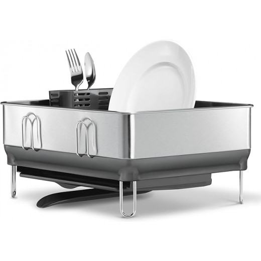 Simplehuman Steel Frame Dish Rack COMPACT Grey