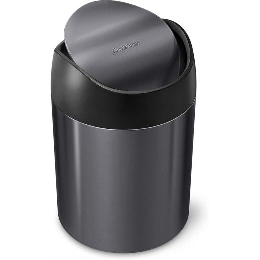 simplehuman 1.5 Liter / 0.4 Gallon Countertop Trash Can,  Stainless Steel