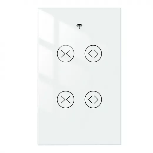 Moes WiFi  Smart Curtain 2 Gang Blind Touch Switch Single Pole Neutral