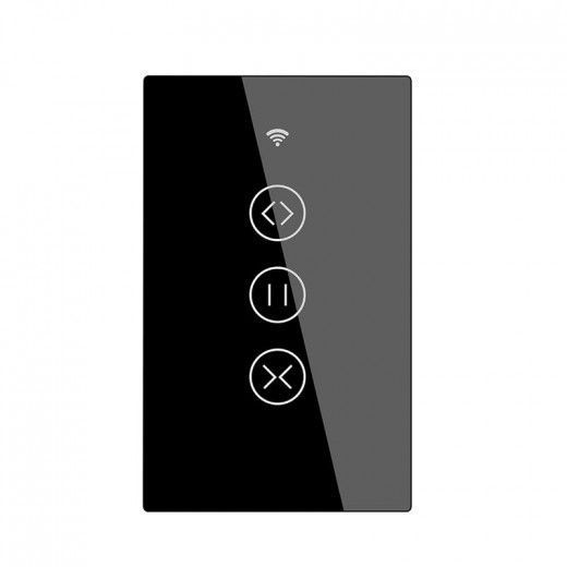 Moes Smart Curtain Switch WiFi Channel Live+Neutral - Black