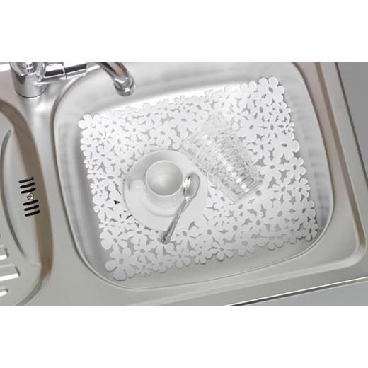 Wenko Sink Mat Flower  WHITE