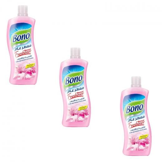 Bono general floor and surface freshener, rose bouquet, 1.4 liters3 pack