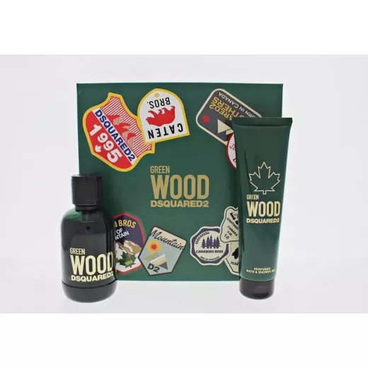 DSQ Green Wood Set For Him (Edt 100ML + Shower Gel 150ML)