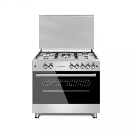 Conti Kitchen Freestanding Professional Gas Cooker 90cm  5 Burners Cast Iron Stainless Steel