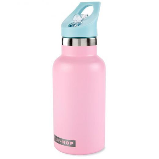 Skip Hop Stainless Steel Canteen Bottle With Stickers - Pink