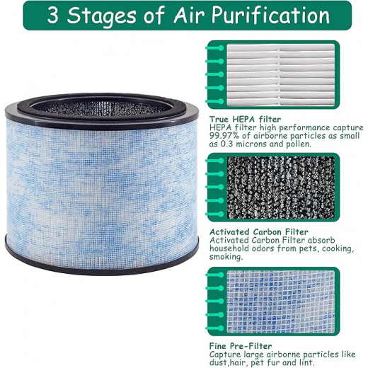 AP200 Filter Replacement, Compatible with Instant AP200 Air Purifier, H13 Grade True HEPA Filter and Activated Carbon Filter, Compare to F200 Filter,2 Pack