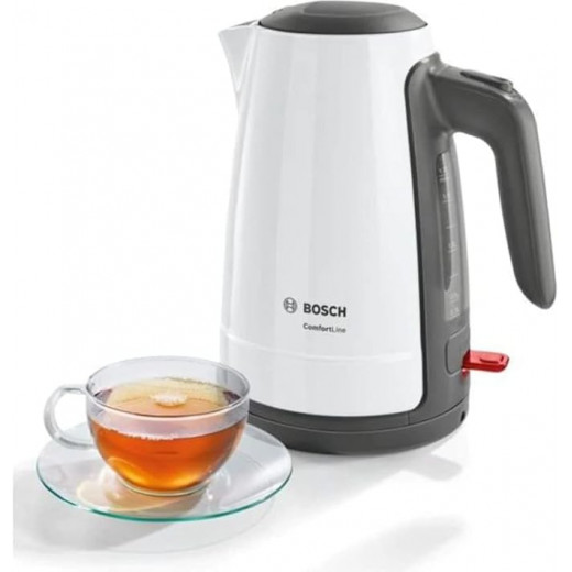 Bosch Electric Kettle with a Power of 2400 W and a Capacity of 1.7 liters  Stainless Steel, Gray