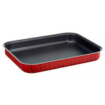 Tefal Tempo Flame Rectangular Oven Dish, 37 x 27cm, Red/Black