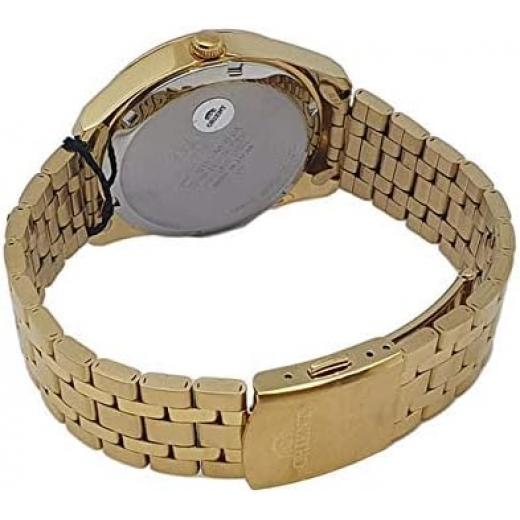 Orient Automatic Water Resistant Watch with Gold Stainless Steel Strap - Gold Color for Men