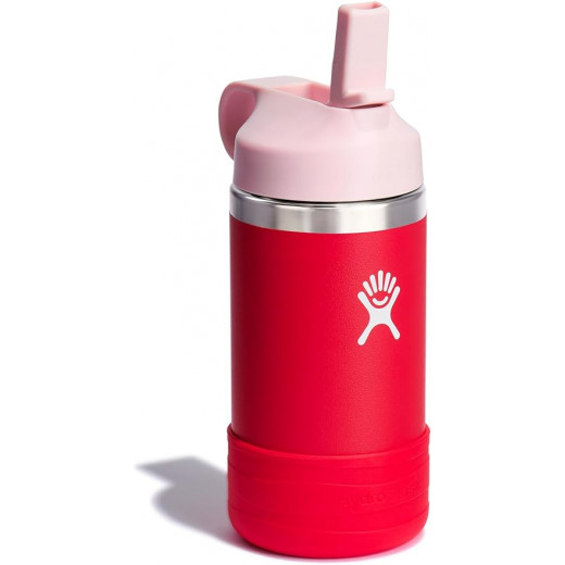 Hydro Flask 12 Oz Kids Wide Mouth Straw Cap Goji Red