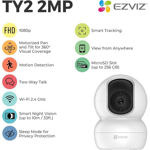 Ezviz TY2 Smart Wi-Fi Pan & Tilt Camera