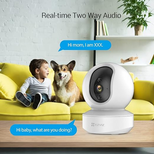 Ezviz CS-TY1(1080P) Smart Home WiFi CCTV Camera with Motion Detection | Smart Tracking | Two Way Talk | Smart Night Vision | Sleep Mode and MicroSD Card Slot Alexa Voice Control Features