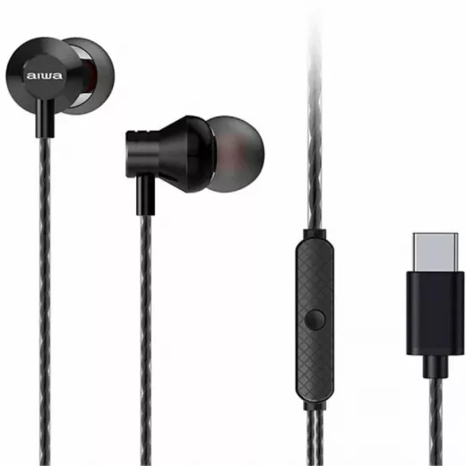 Aiwa In-Ear Headphones with Microphone USB Type-C Black